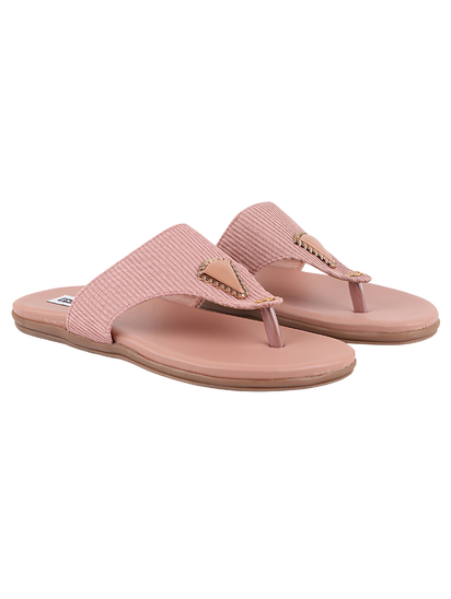 Espadrille Thongs Pink Flats