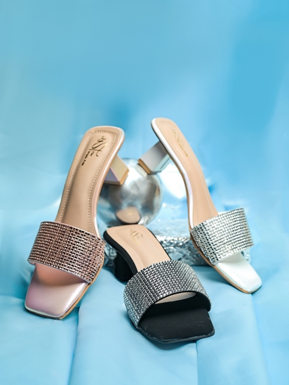 Glitter Glam II TWP Block Black Heel