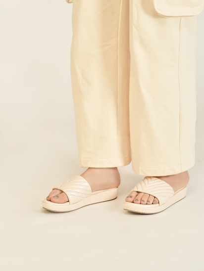 Everyday Ease || TWP WEDGE CREAM HEEL