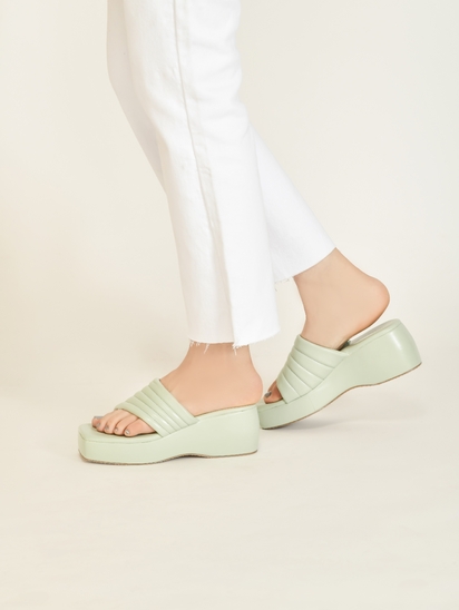 Cupcake  || TWP WEDGE GREEN HEEL