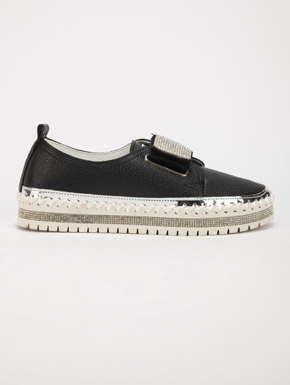 Silver Bling II TWP Black Loafers