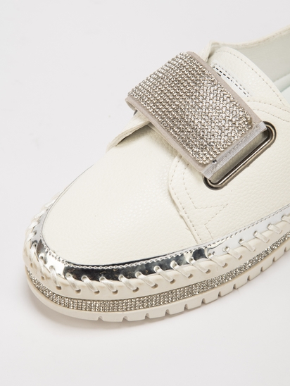 Silver Bling II TWP White Loafers