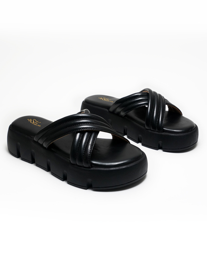Cross Tango II TWP Black Platform Sandal
