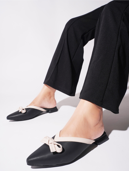 Pointed Perfection  II TWP Black Mules
