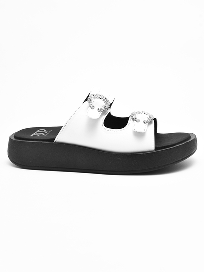 Buckle Me Up II TWP White Platform Sandal