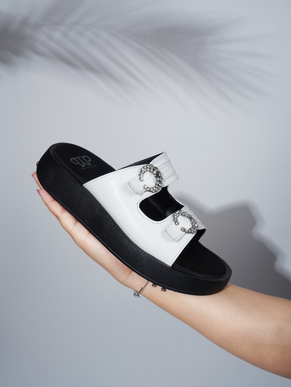 Buckle Me Up II TWP White Platform Sandal