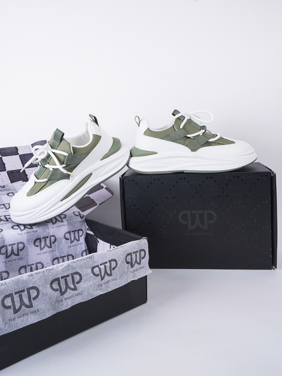 Check Mate II TWP White Green Sneakers