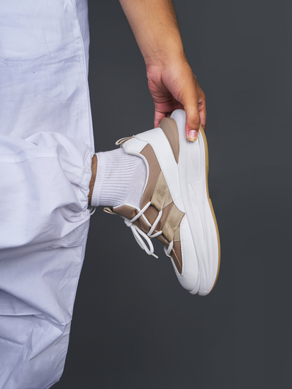 Check Mate II TWP White Camel Sneakers