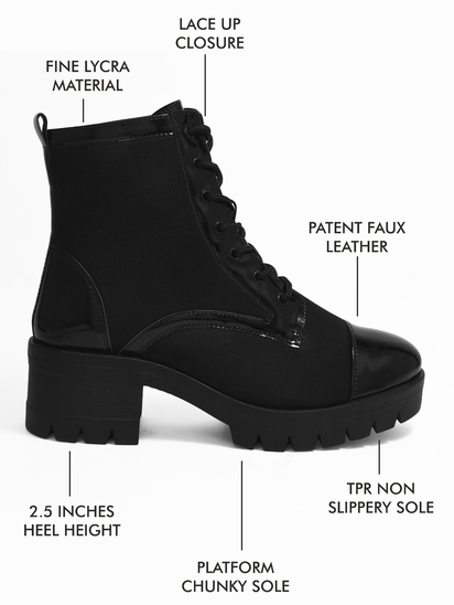 Harley Black Combat Boots