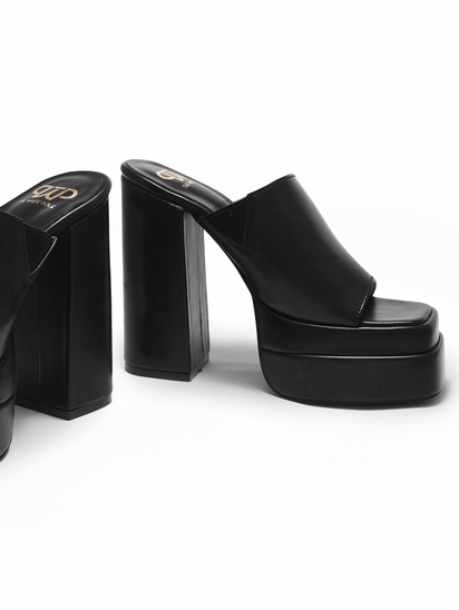 Lucy II TWP Block Black Heel