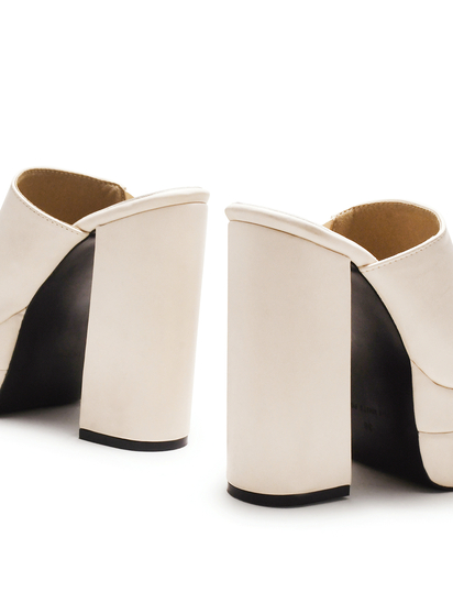 Lucy II TWP Block Cream Heel