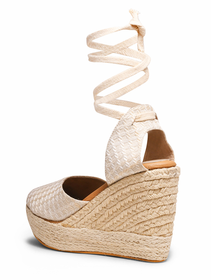 Waffle II TWP Cream Wedge Heel