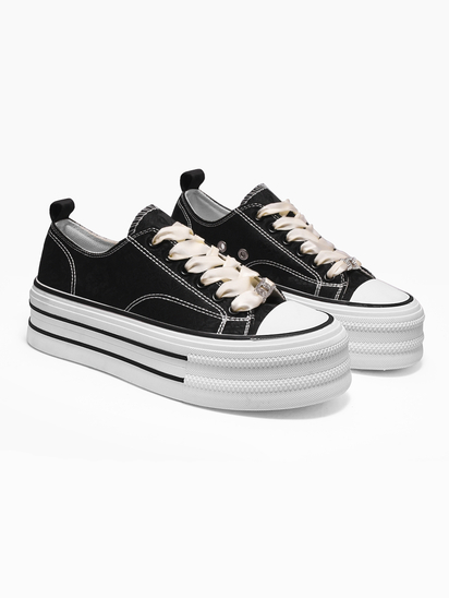 Cosmo canvas II TWP Black Sneakers