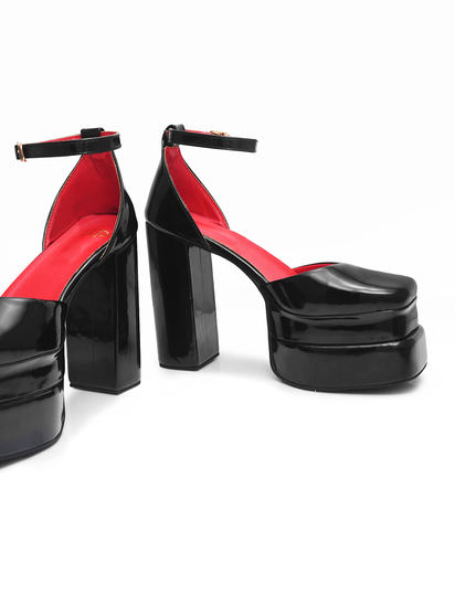 Serena II TWP Black Block Heels