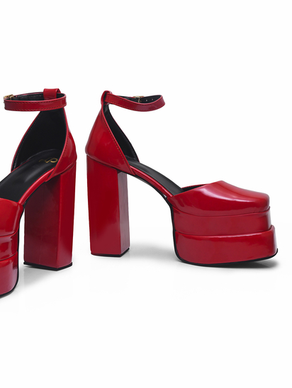 Serena II TWP Red Block Heels