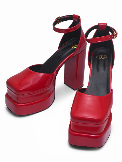 Serena II TWP Red Block Heels