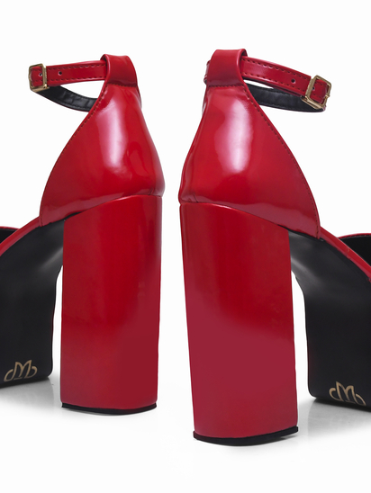 Serena II TWP Red Block Heels