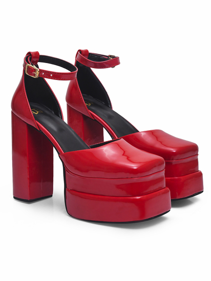 Serena II TWP Red Block Heels