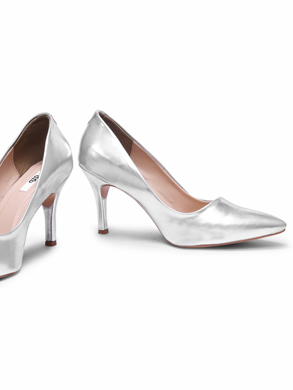 Polished prowess || TWP Silver Pencil heel Stilettos