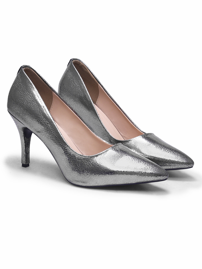 Chroma charms || TWP Silver Pencil heel Stilettos