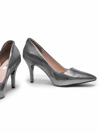 Chroma charms || TWP Silver Pencil heel Stilettos