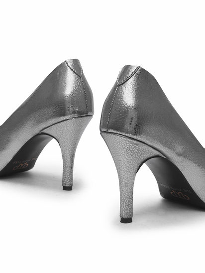 Chroma charms || TWP Silver Pencil heel Stilettos