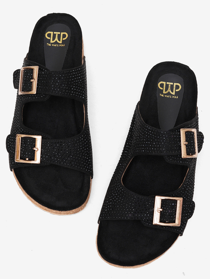 Cyrstalwalk II TWP Black Platform Sandal