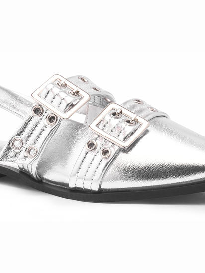 Valentina II TWP Silver Mules