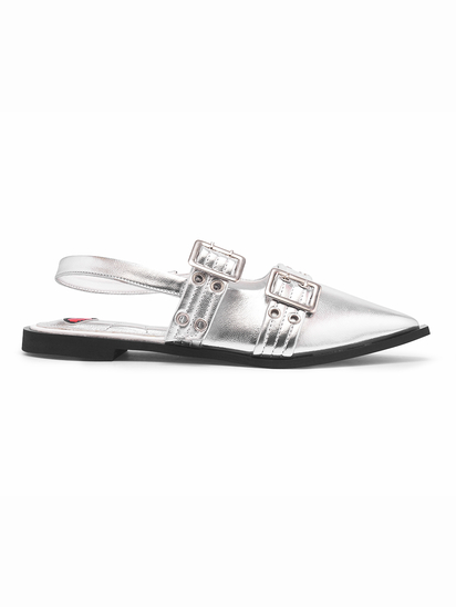 Valentina II TWP Silver Mules