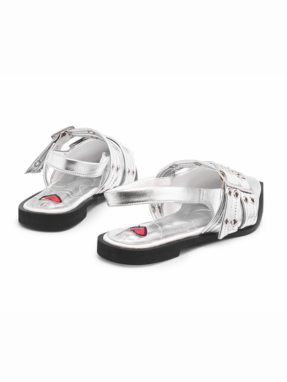 Valentina II TWP Silver Mules