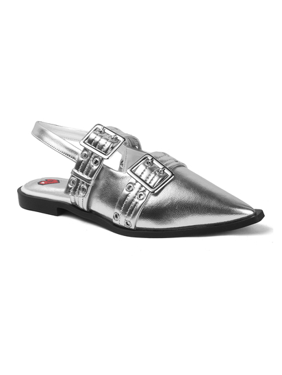 Valentina II TWP Silver Mules