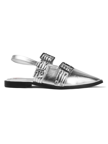 Valentina II TWP Silver Mules