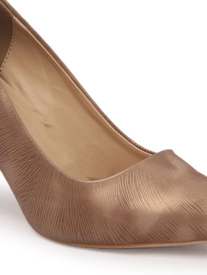 Rose Gold Palm Luxe Textured Heels