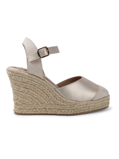 Classic Espadrille Wedge heel in Beige