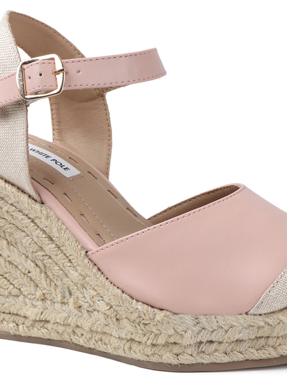 Classic Espadrille Wedge heel in Pink