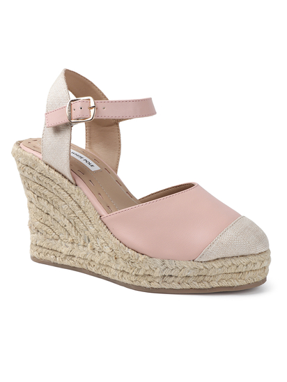 Classic Espadrille Wedge heel in Pink