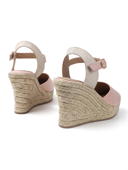 Classic Espadrille Wedge heel in Pink