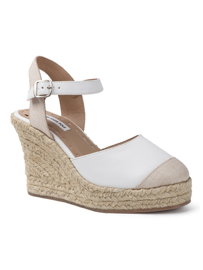 Classic Espadrille Wedge heel in White