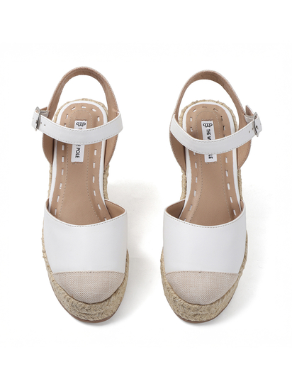 Classic Espadrille Wedge heel in White