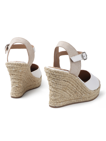 Classic Espadrille Wedge heel in White