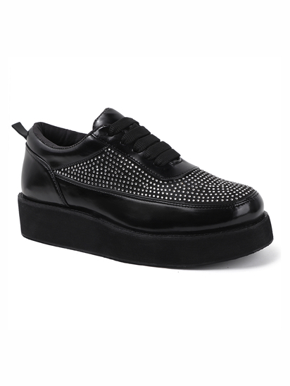 Black platform shoes