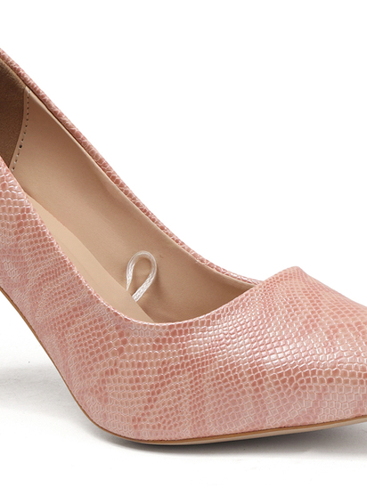 Nude Textured Blush Python Stiletto
