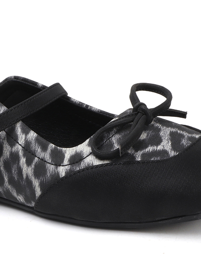 Two-Tone Mary Jane mules in Black Grey