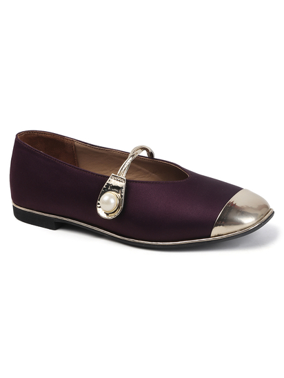 TWP Origin in Wine Charm Gold-Tip Flats
