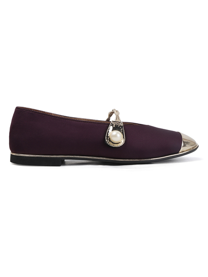 TWP Origin in Wine Charm Gold-Tip Flats