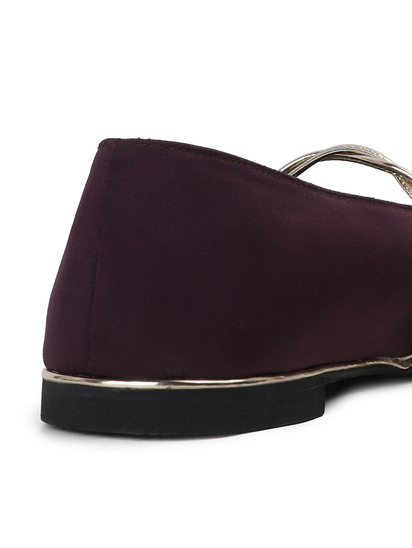 TWP Origin in Wine Charm Gold-Tip Flats