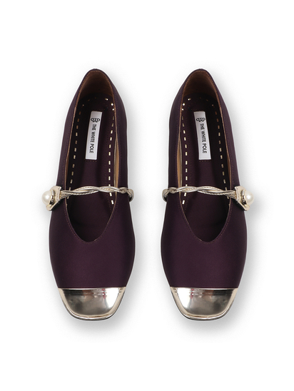 TWP Origin in Wine Charm Gold-Tip Flats