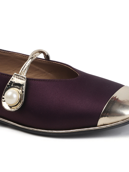 TWP Origin in Wine Charm Gold-Tip Flats