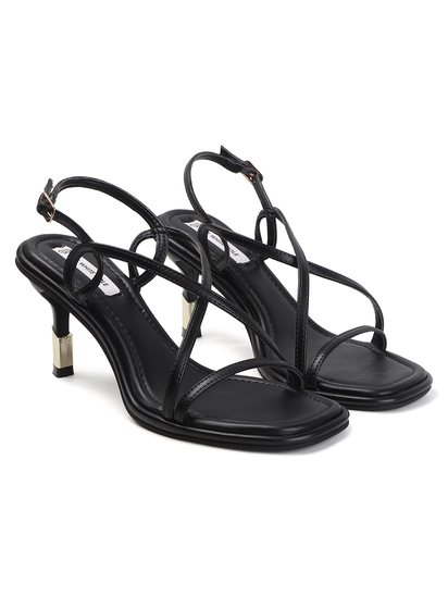 TWP Origin Chic Crisscross straps Heels in Black