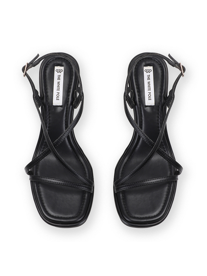 TWP Origin Chic Crisscross straps Heels in Black